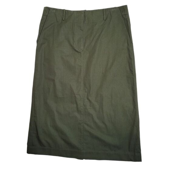 NEW COS olive green utility a-line minimalist midi skirt 12 - Picture 3 of 13